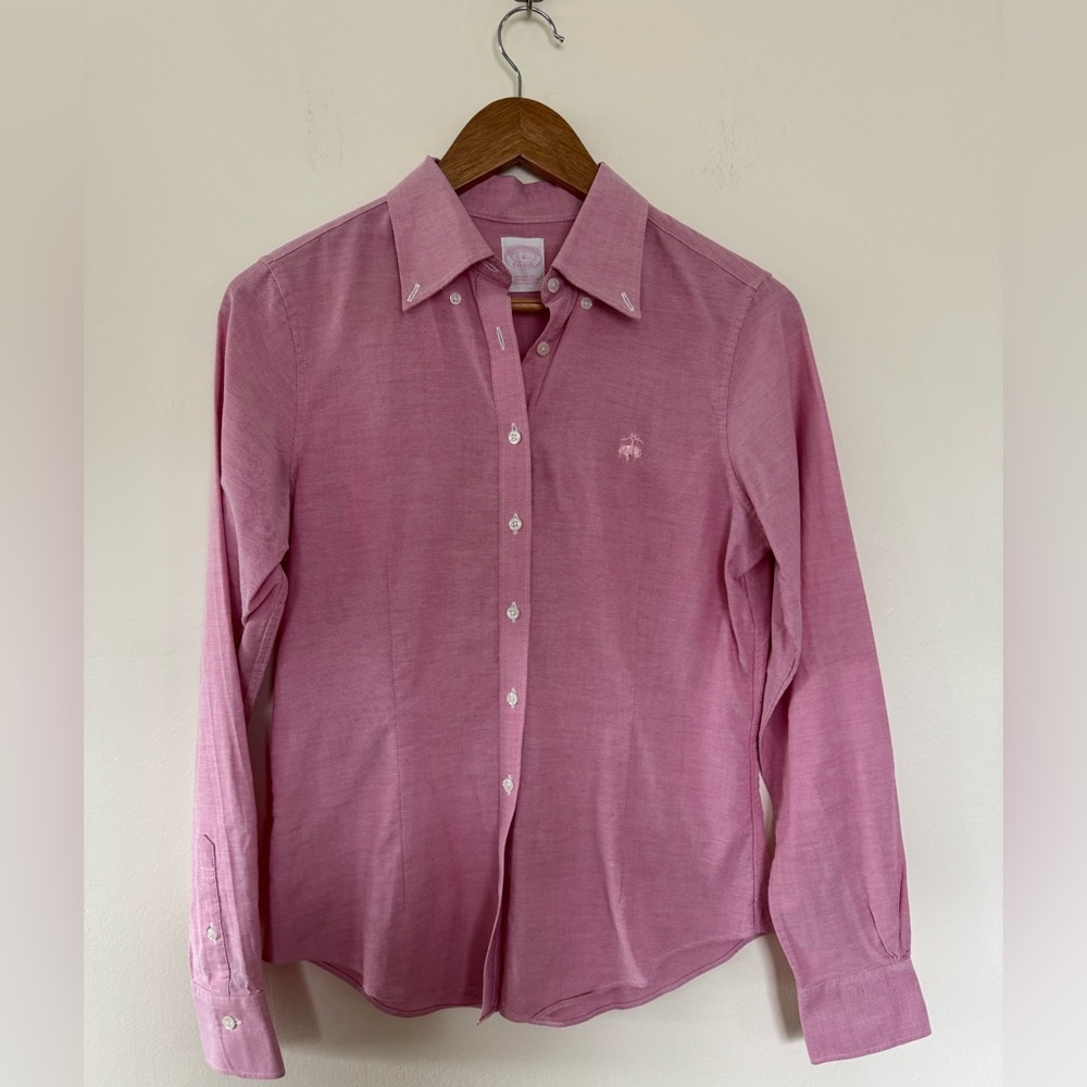 Brooks Brothers Pink Button Down Shirt Classic Style